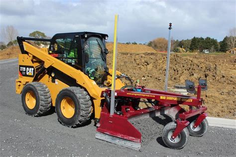 cat skid steer grading|grading attachments for skid steer.